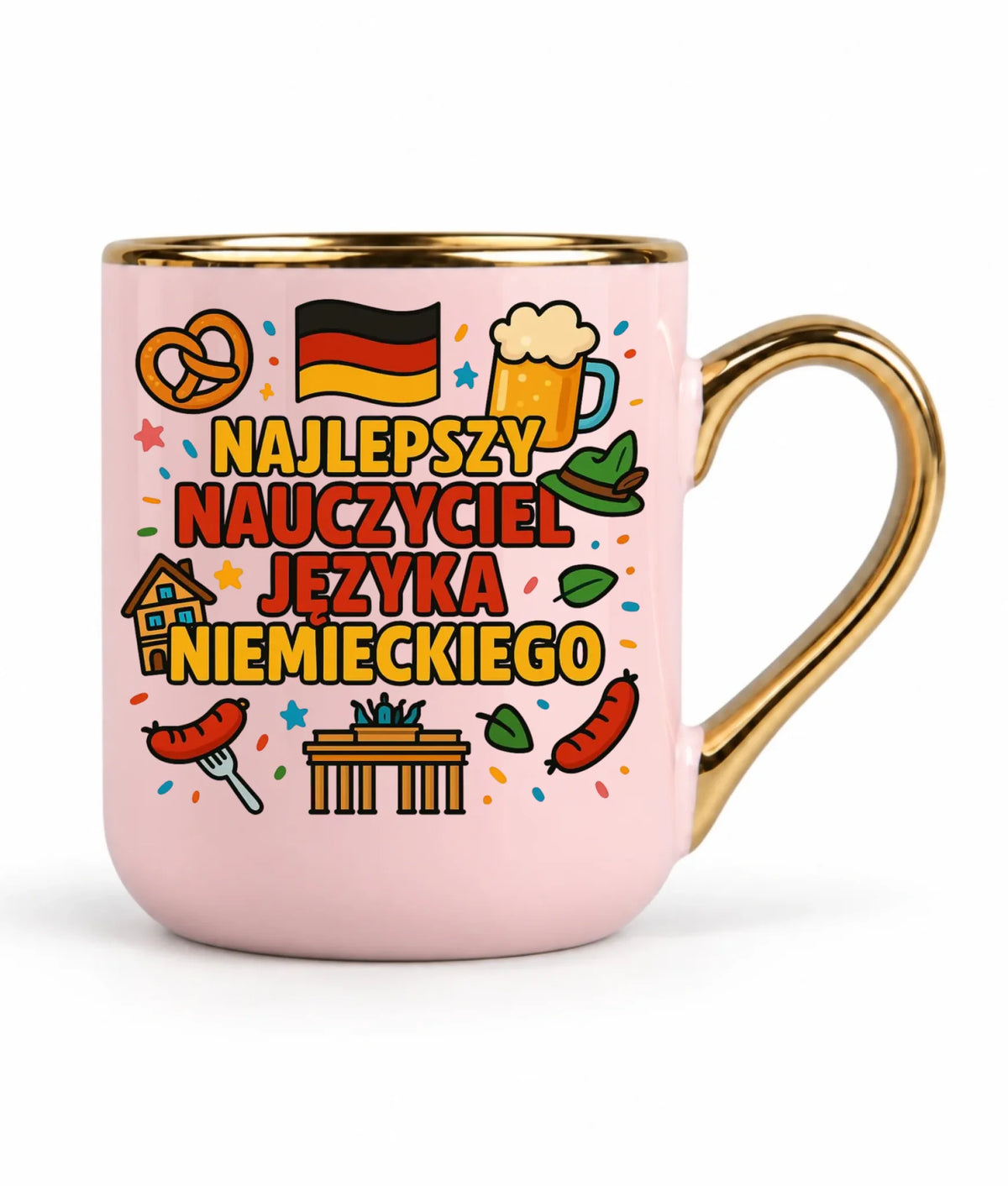 Najlepszy nauczyciel języka niemieckiego | Kubek elegant na prezent N54