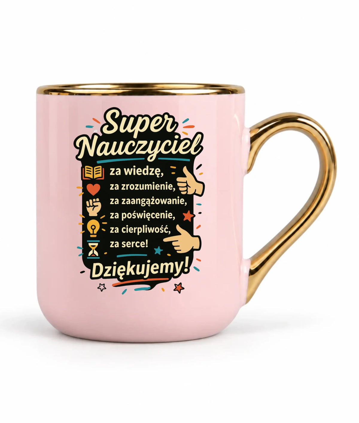 Super Nauczyciel Podziękowanie | Kubek elegant prezent na Zakończenie Roku Szkolnego N32