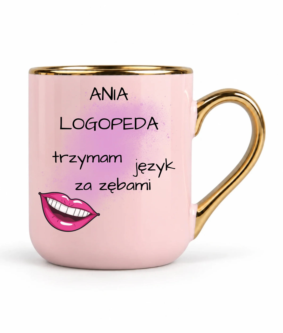 Logopeda | Kubek elegant z imieniem na prezent dla logopedy N24