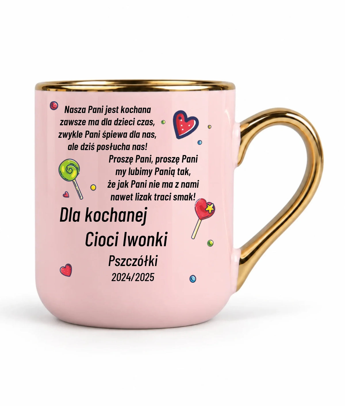 Kubek elegant z wierszykiem dla przedszkolanki na prezent Zakończenie Przedszkola N16