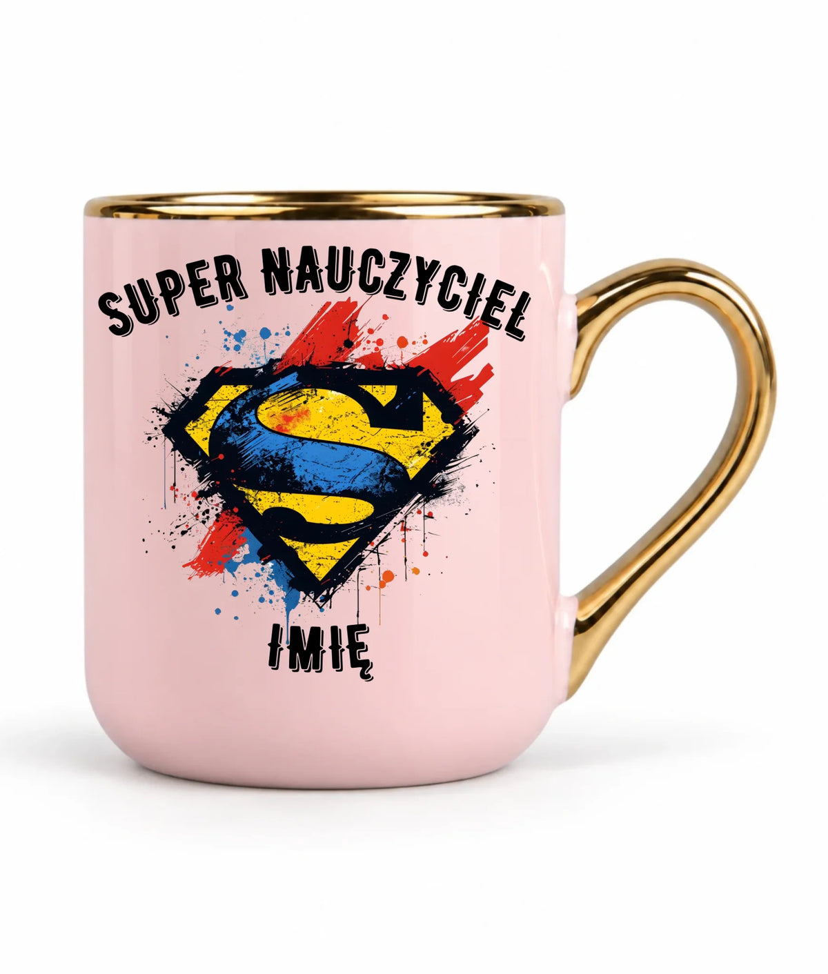 Super nauczyciel | Kubek elegant z imieniem na prezent dla nauczyciela N28