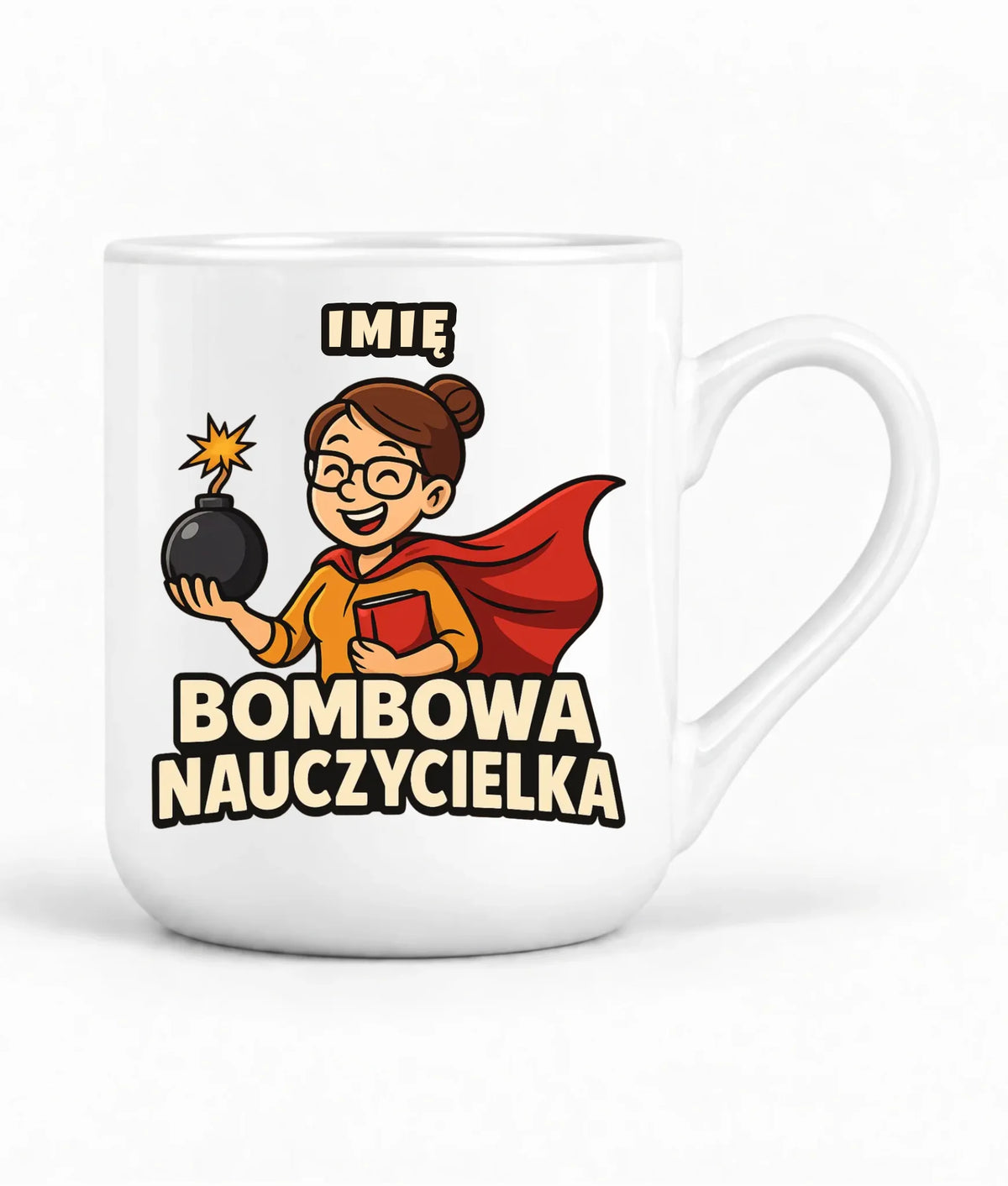 Bombowa nauczycielka | Kubek elegant z imieniem na prezent N25