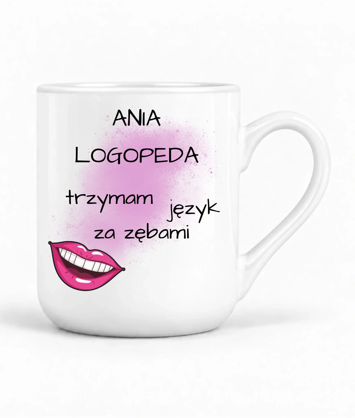 Logopeda | Kubek elegant z imieniem na prezent dla logopedy N24