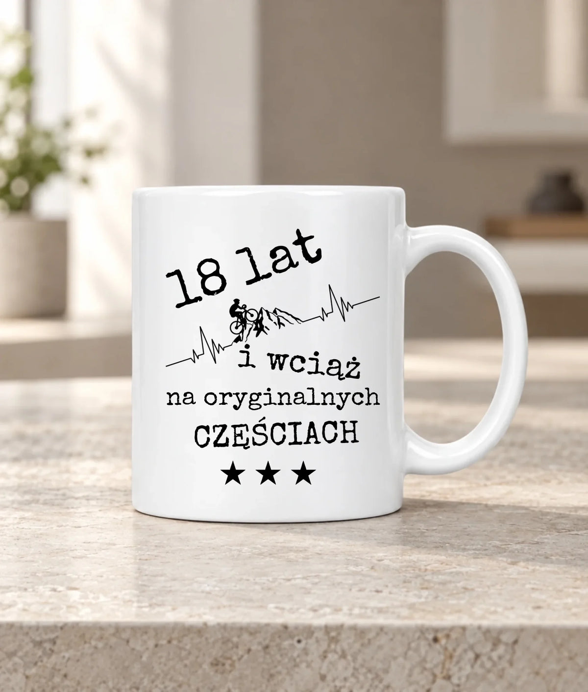Wciąż na oryginalnych częściach | Kubek na urodziny dla rowerzysty U28