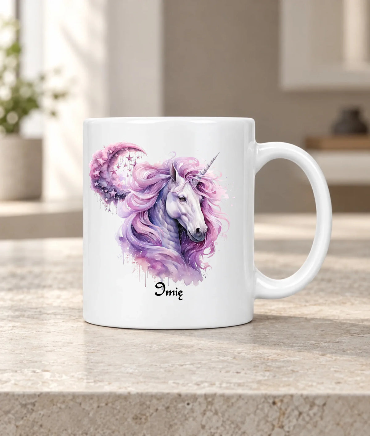 Różowy jednorożec | Personalizowany kubek DD15