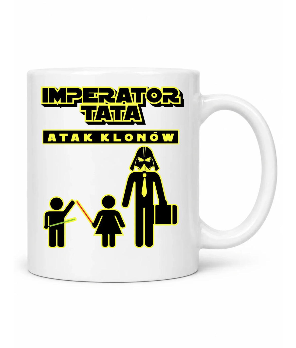 Imperator tata atak klonów | Kubek prezent dla taty bliźniaków DT63