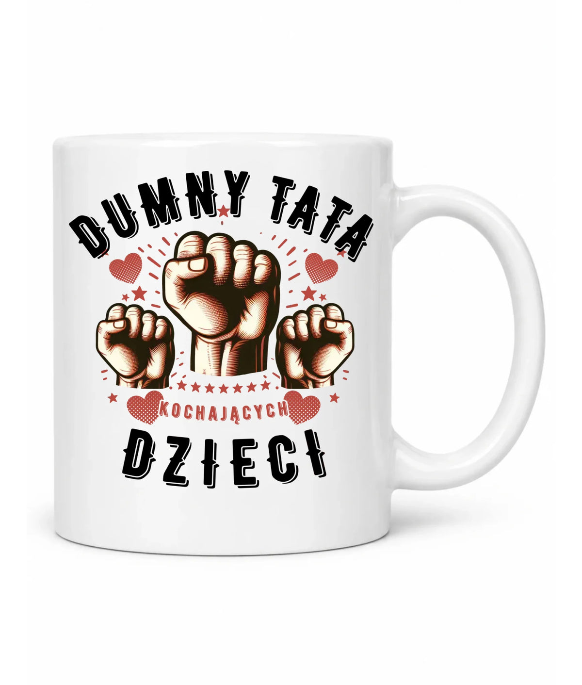 Dumny tata kochających dzieci | Kubek prezent dla taty DT44