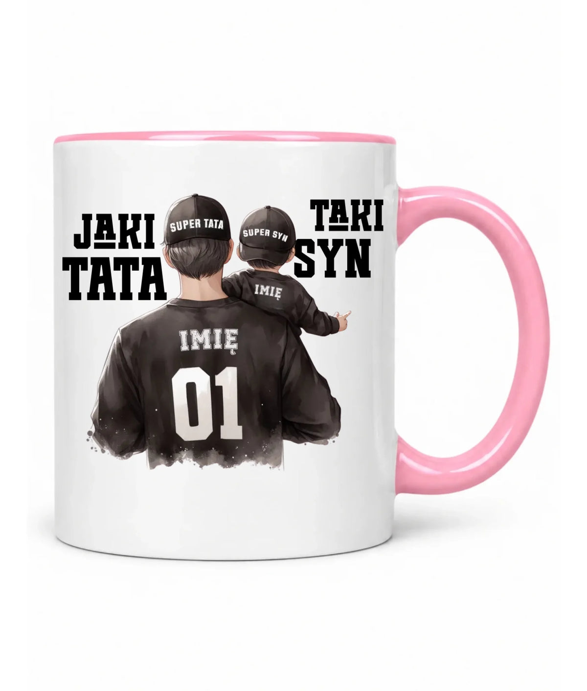 Jaki tata taki syn | Kubek z imionami dla taty DT48