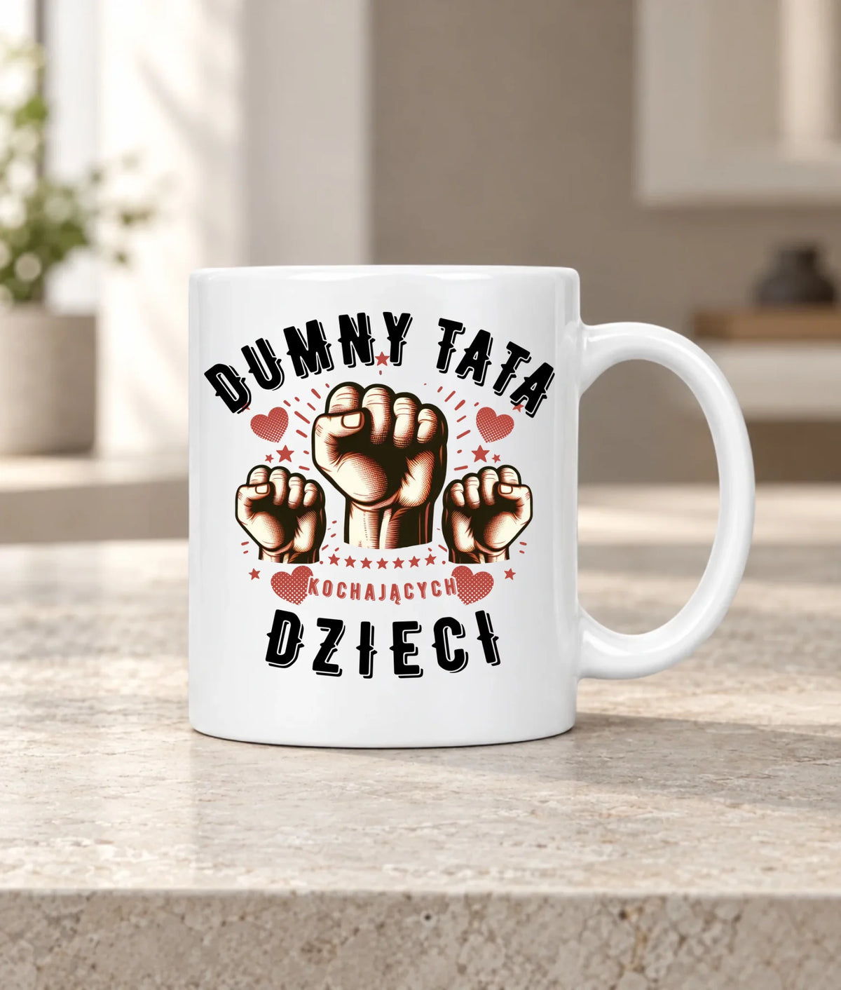 Dumny tata kochających dzieci | Kubek prezent dla taty DT44