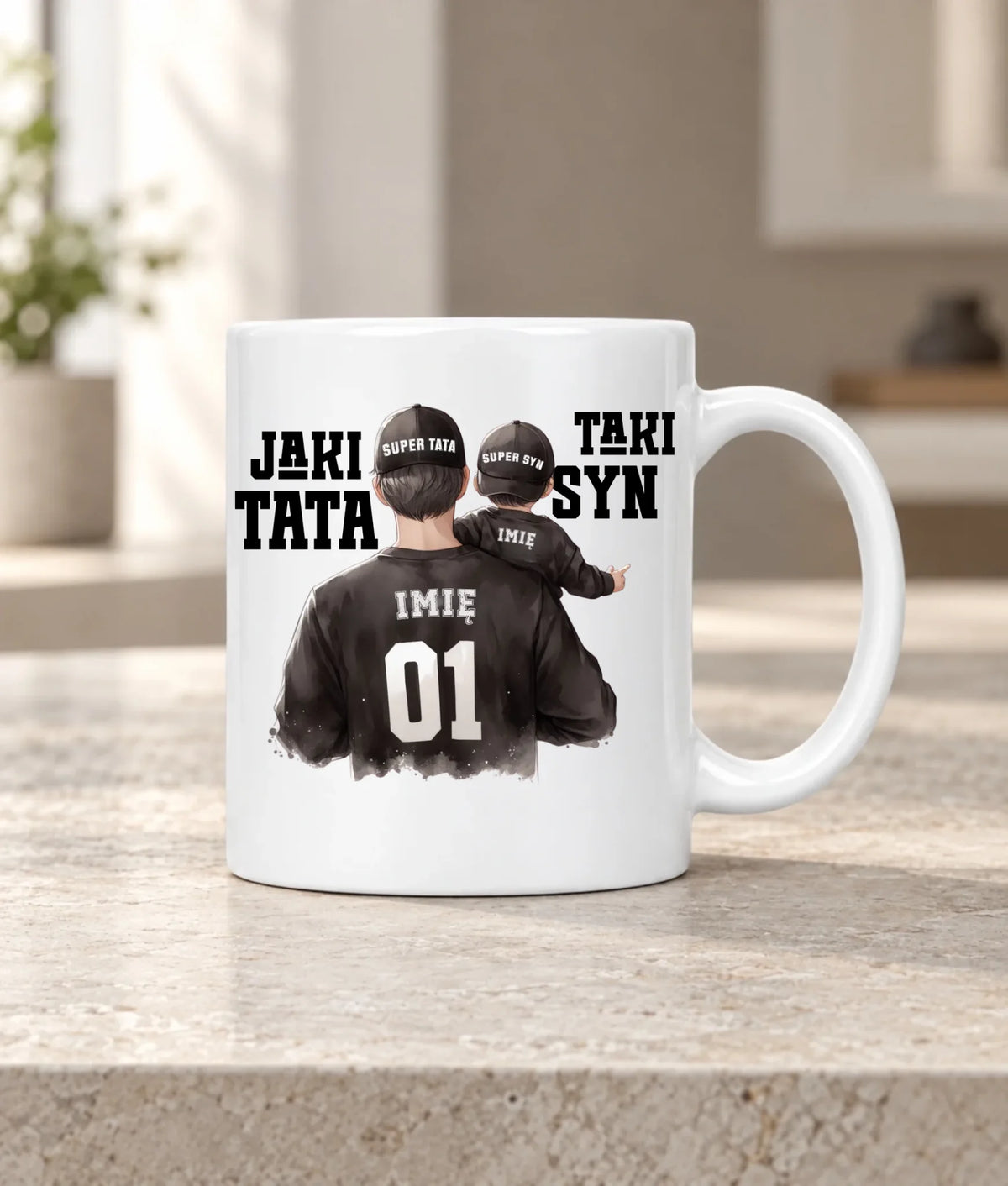 Jaki tata taki syn | Kubek z imionami dla taty DT48