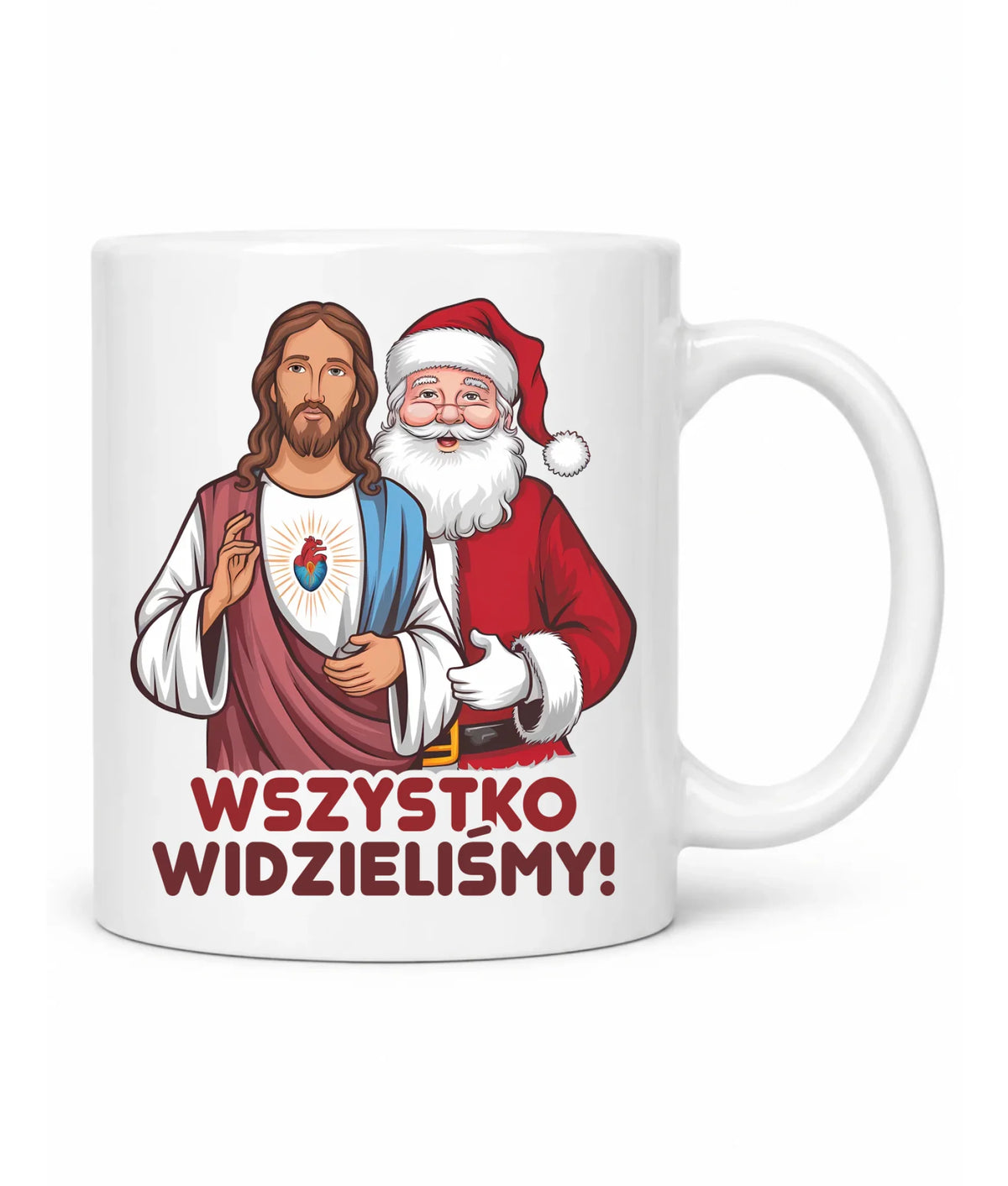 Kubek świąteczny - Jezus i Mikołaj Wszystko widzieliśmy BN89