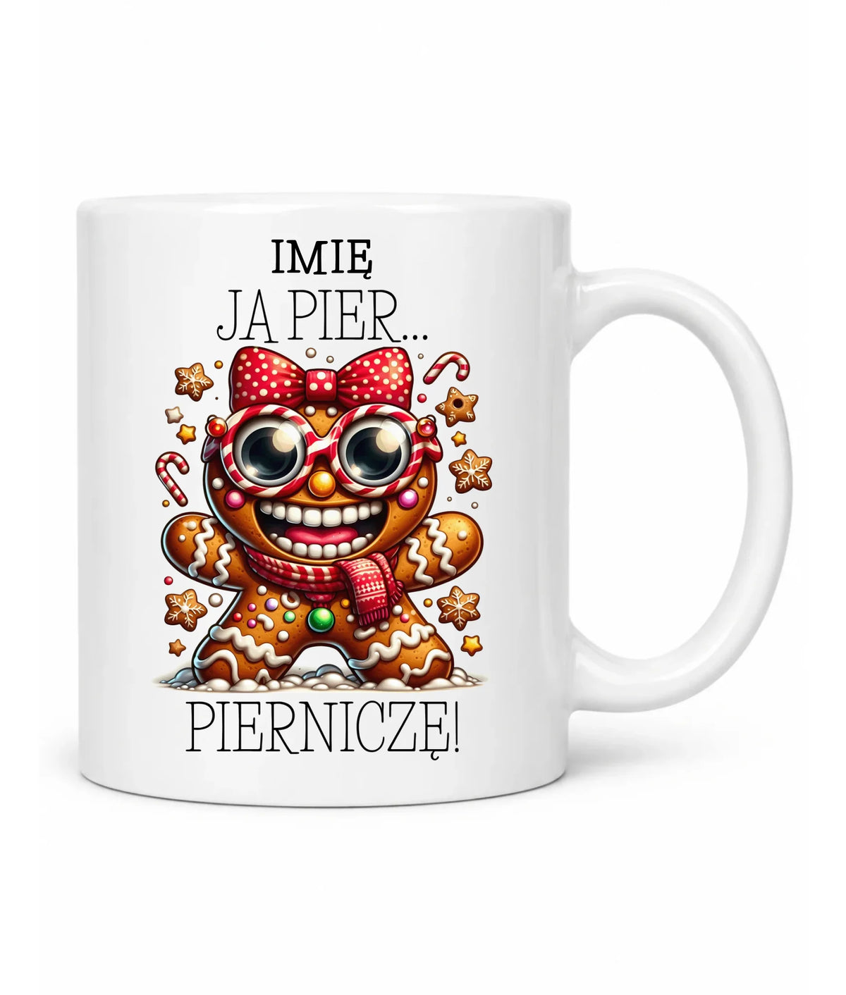 Kubek świąteczny - Babeczka Ja pierniczę - personalizowany BN95