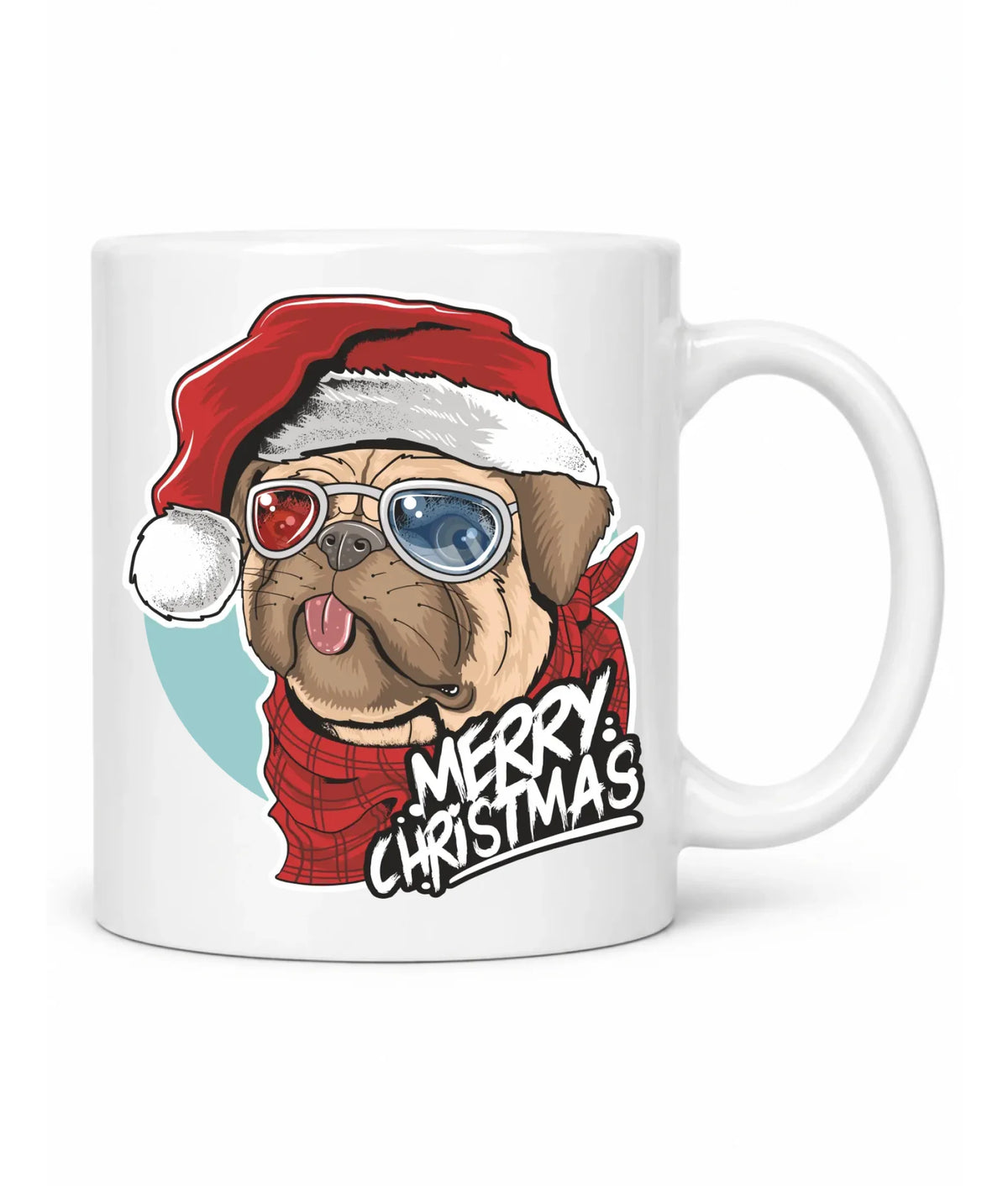 Kubek świąteczny - Mops Merry Christmas BN62