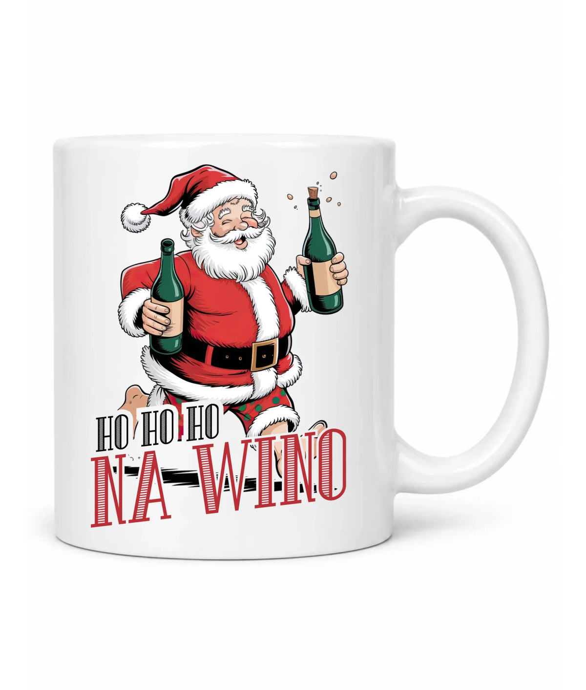 Kubek świąteczny - Mikołaj Ho ho ho na wino BN61