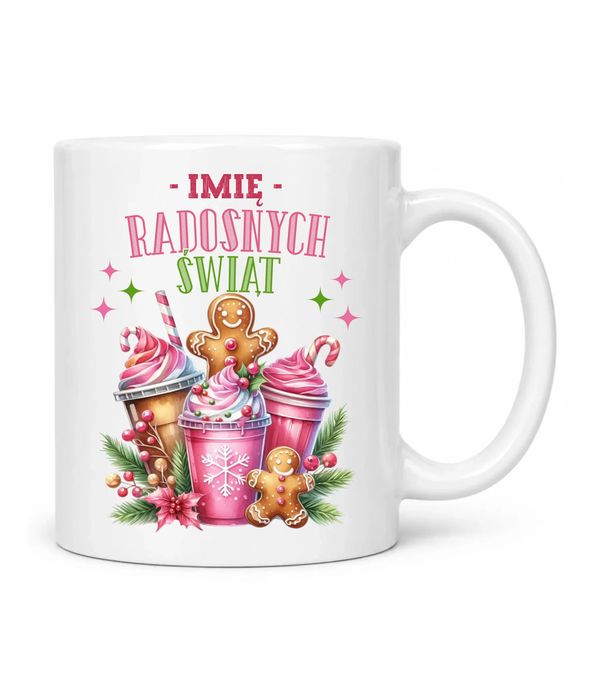 Kubek świąteczny - Radosnych Świąt - personalizowany BN58