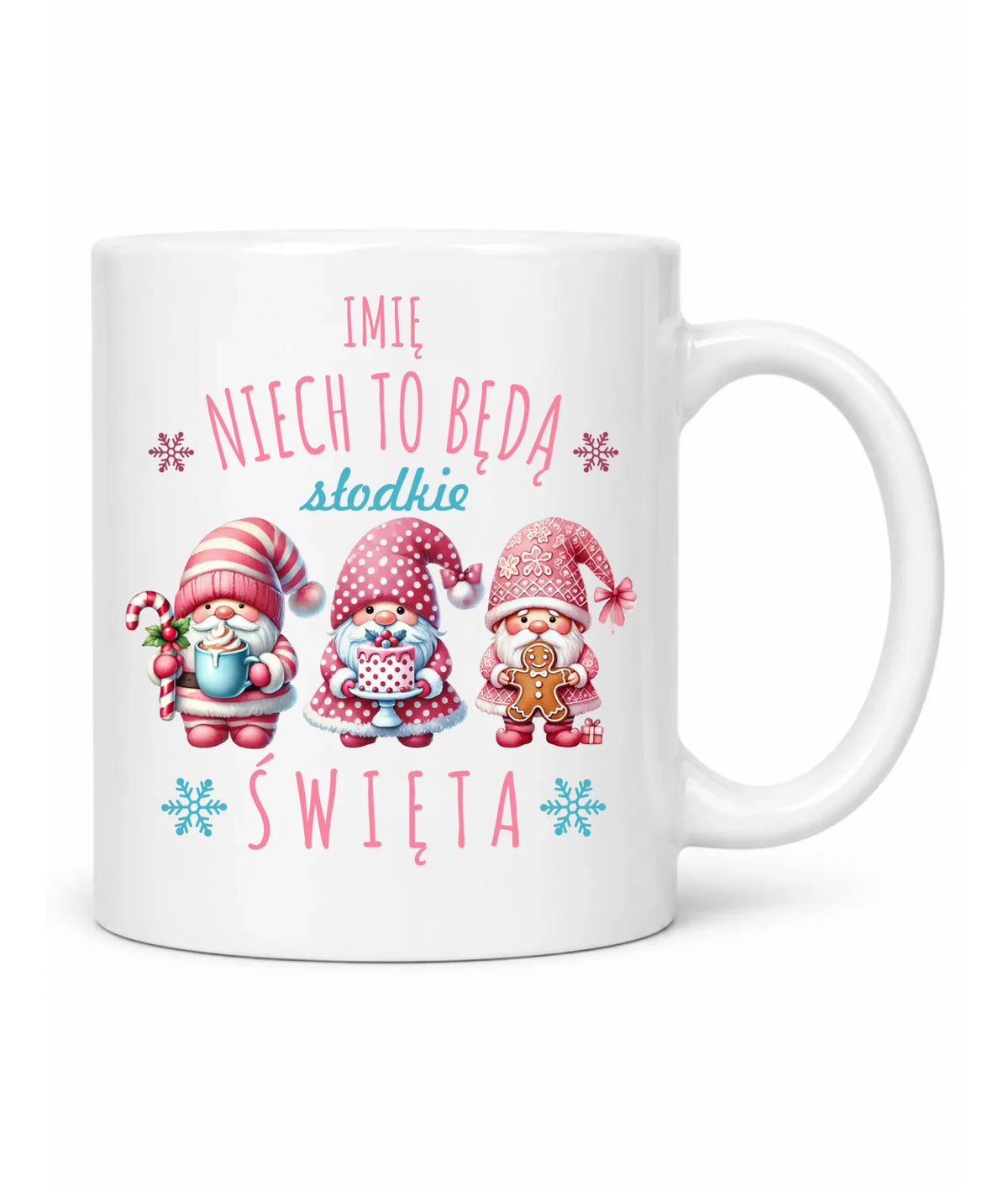Kubek świąteczny - Skrzaty Słodkie Święta - personalizowany BN57