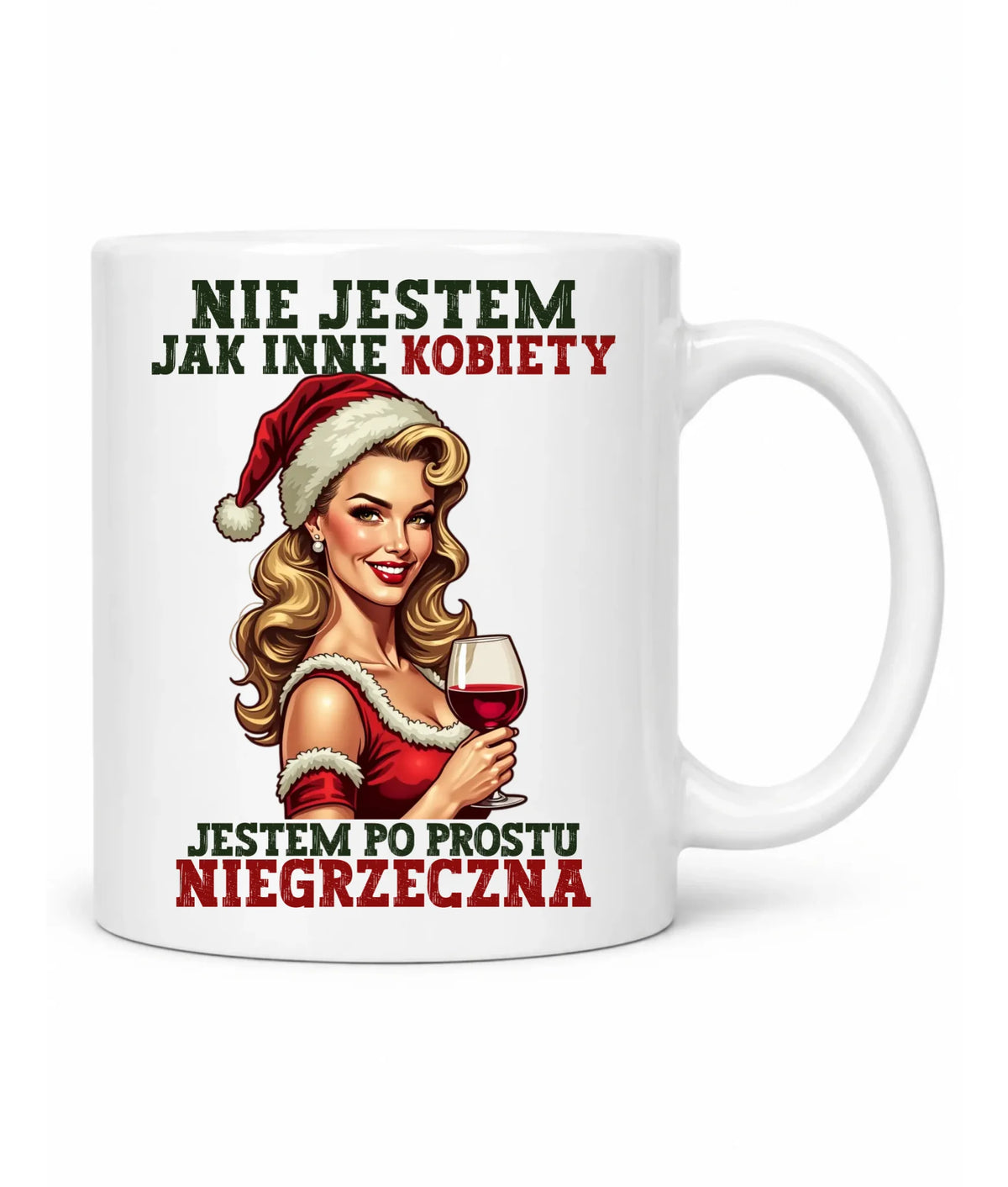 Kubek świąteczny - prezent dla niej - Nie jestem jak inne kobiety BN03