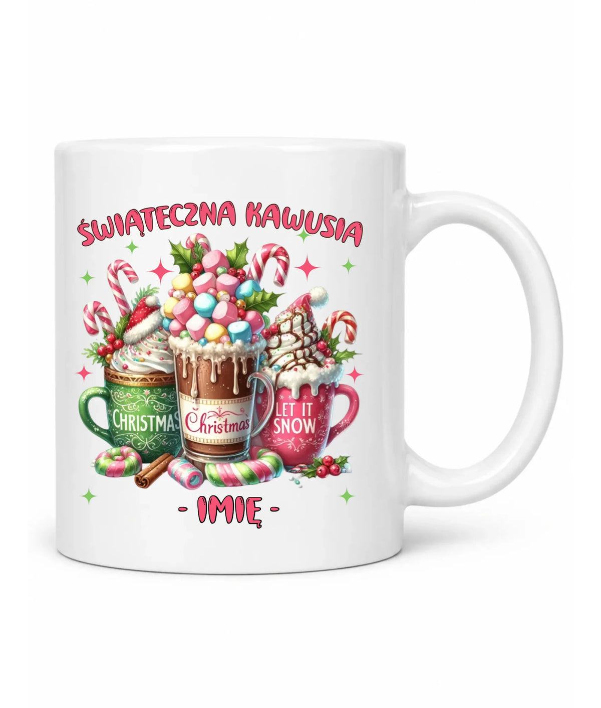 Kubek świąteczny - Świąteczna kawusia - personalizowany BN29