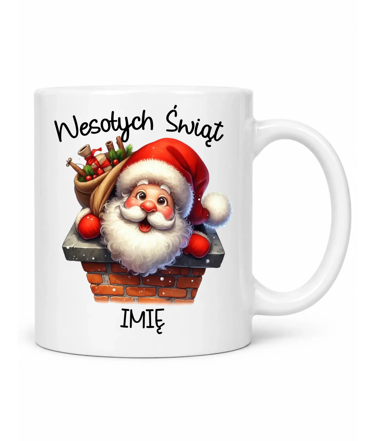 Kubek świąteczny - prezent na Mikołajki Mikołaj - personalizowany BN08