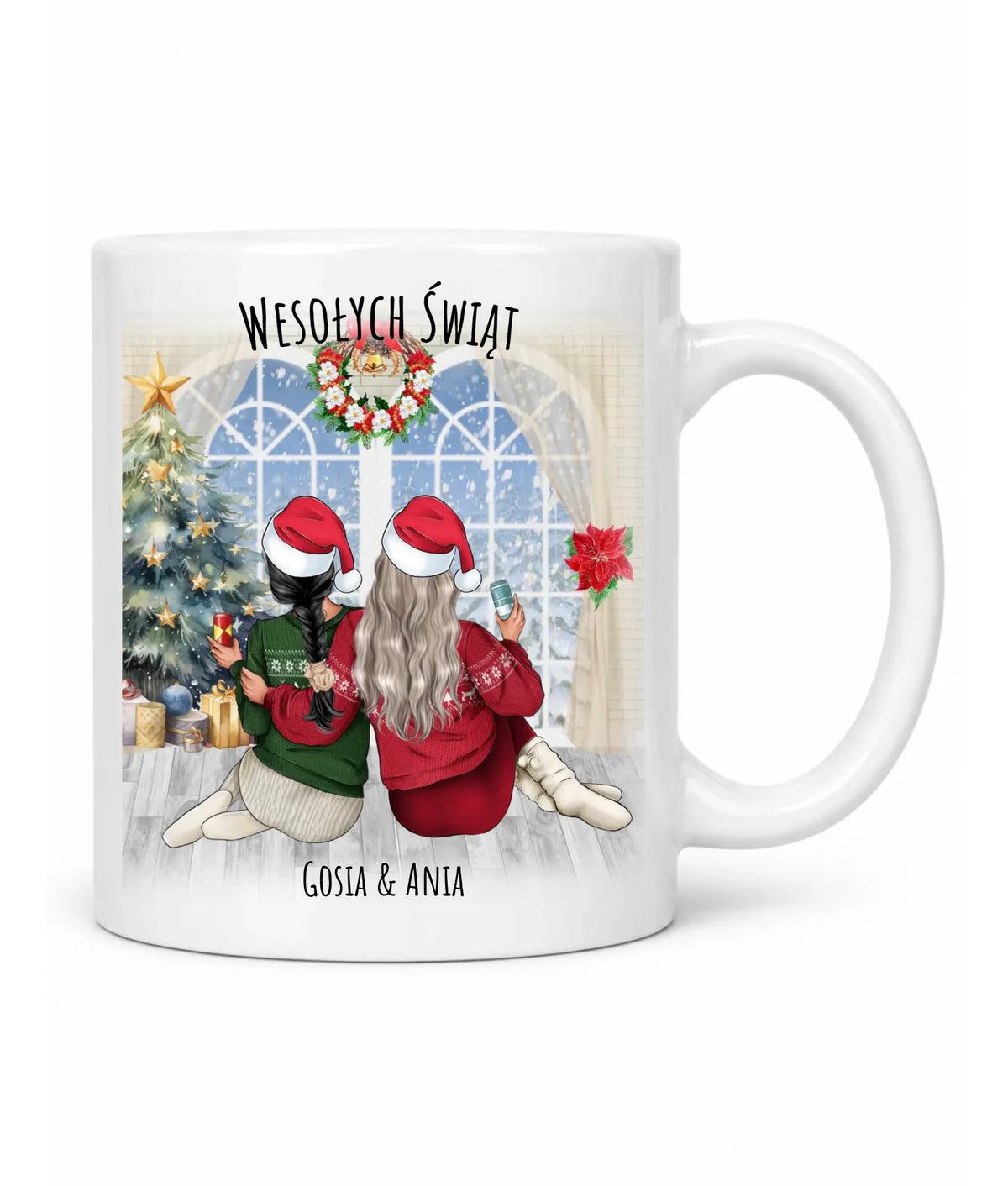Kubek świąteczny - prezent dla przyjaciółki - 2-4 osób - personalizowany PR05
