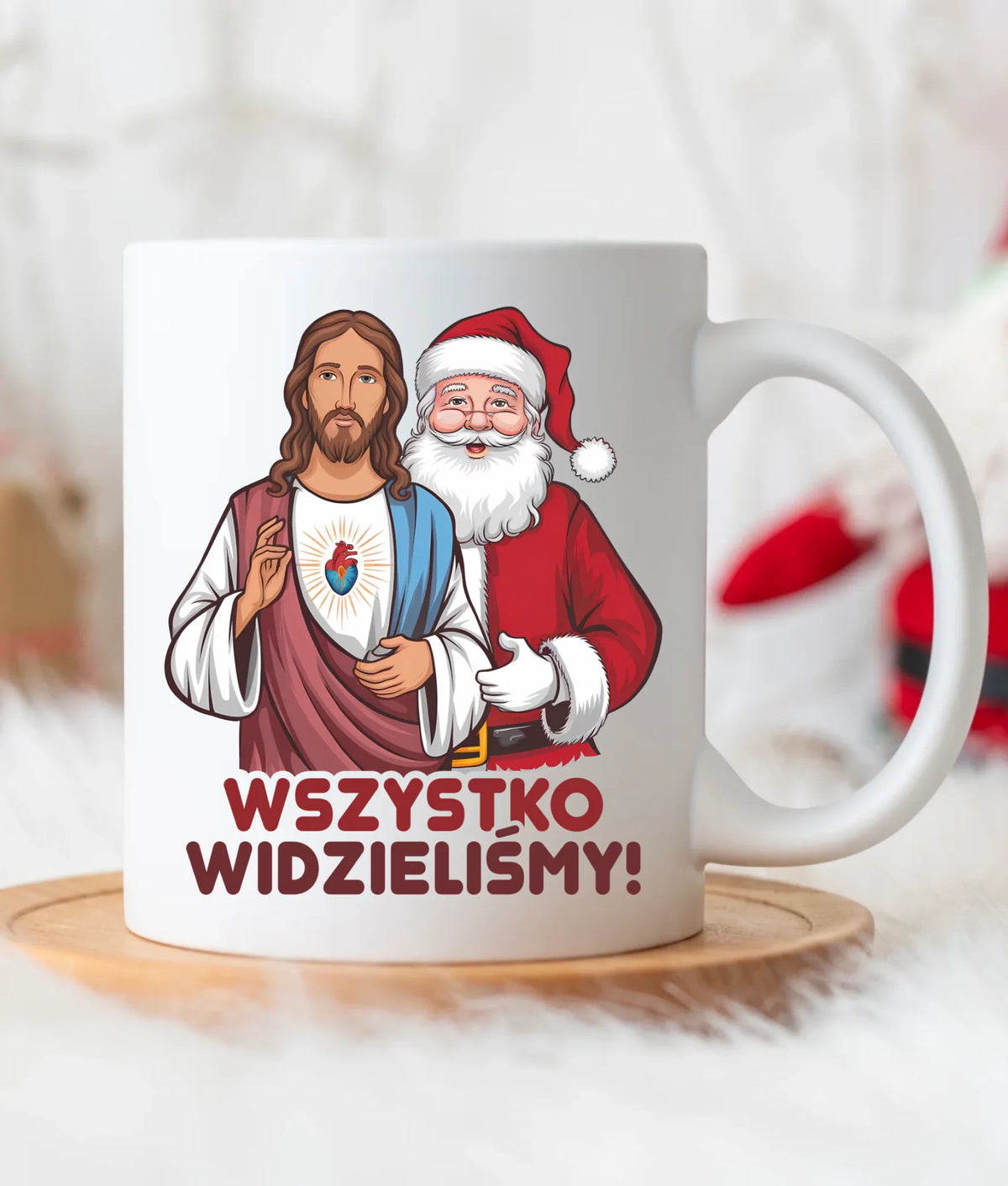 Kubek świąteczny - Jezus i Mikołaj Wszystko widzieliśmy BN89