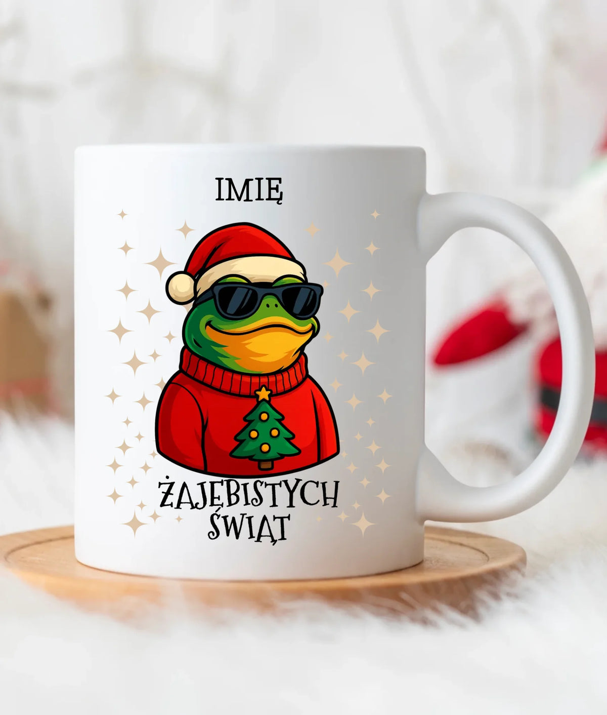 Kubek świąteczny - Żajebistych Świąt - personalizowany BN144