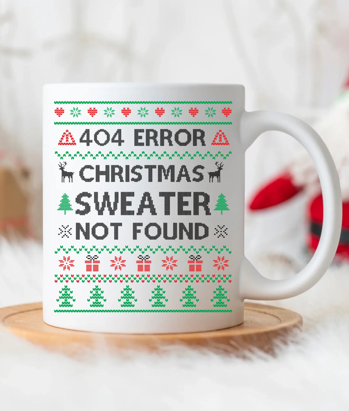 Kubek świąteczny - Error 404 Christmas sweater not found BN107