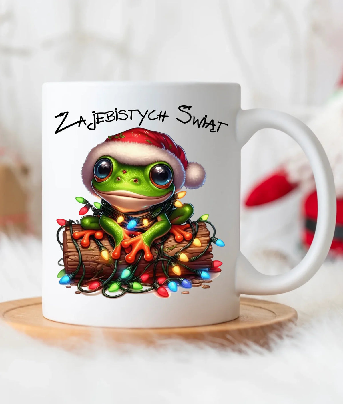 Kubek świąteczny - Żaba - Żajebistych Świąt BN106