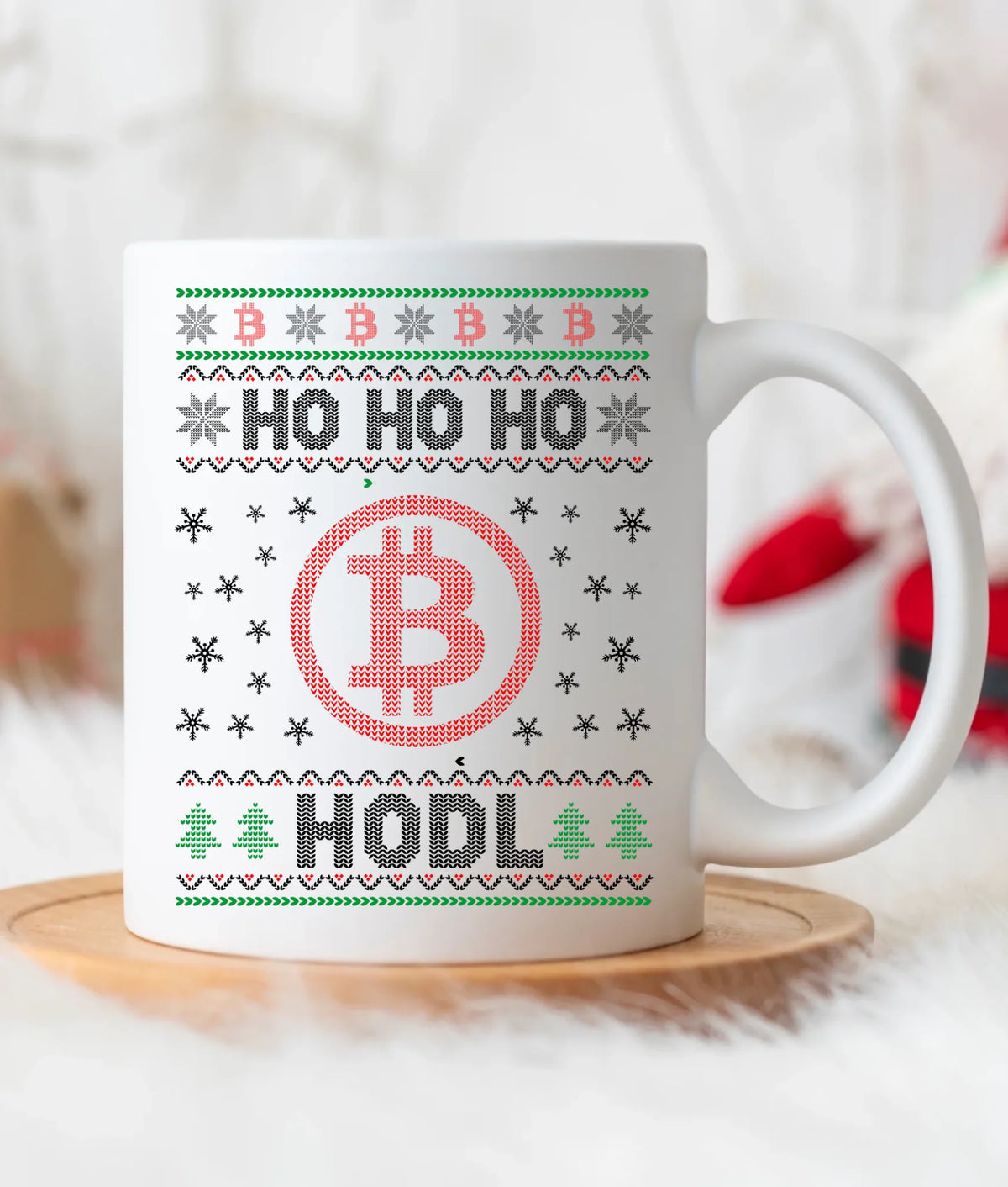 Kubek świąteczny - Bitcoin - Ho Ho hodl BN103