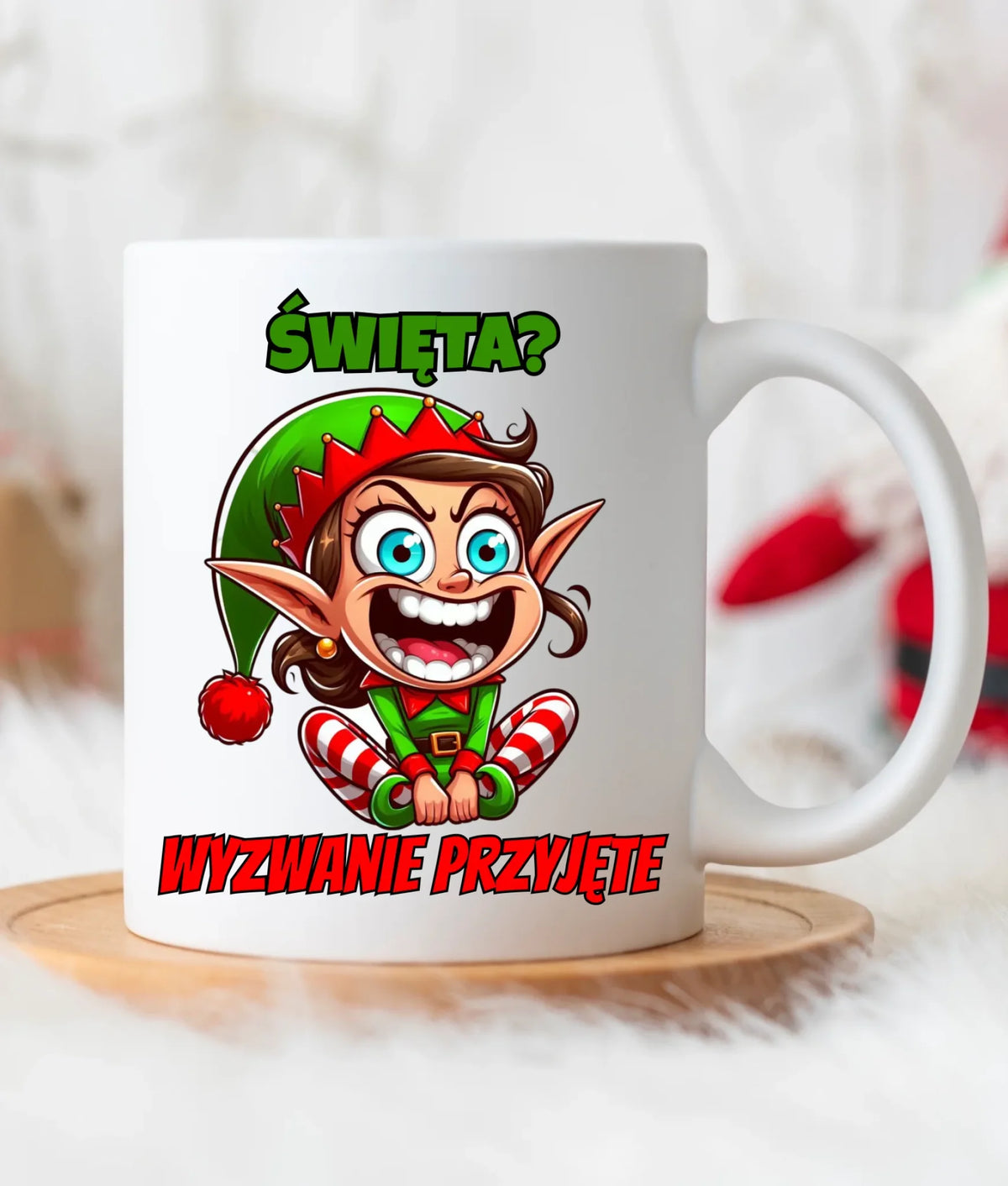 Kubek świąteczny - Skrzat Wyzwanie przyjęte BN100