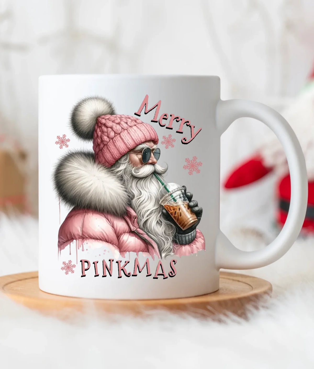 Kubek świąteczny - Różowe Święta - Merry pinkmas BN117