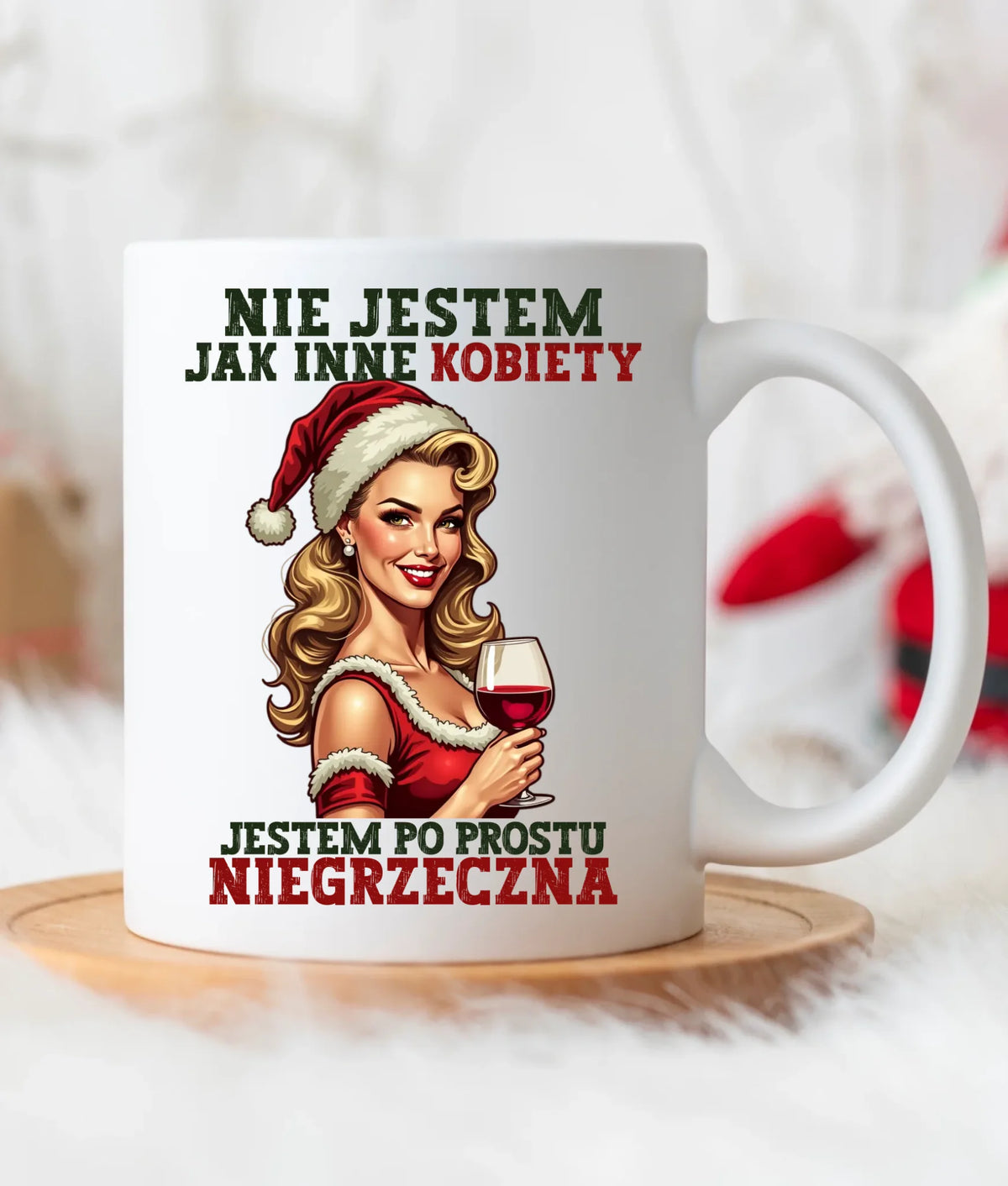 Kubek świąteczny - prezent dla niej - Nie jestem jak inne kobiety BN03