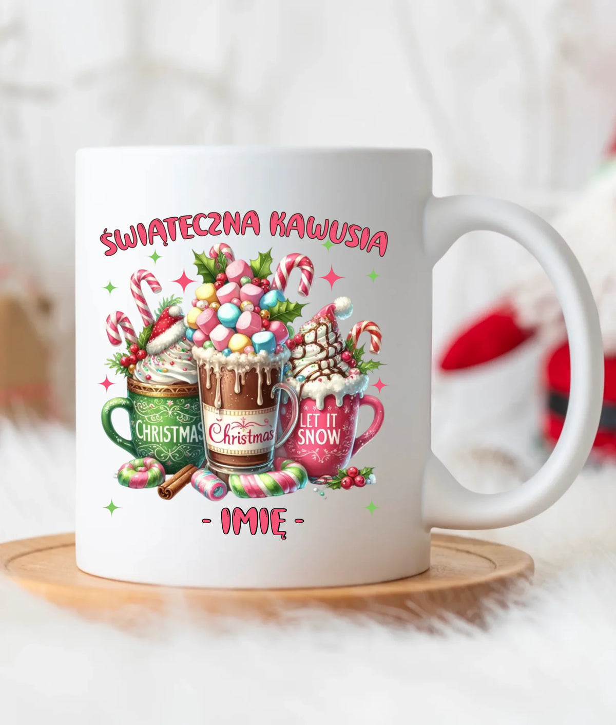 Kubek świąteczny - Świąteczna kawusia - personalizowany BN29