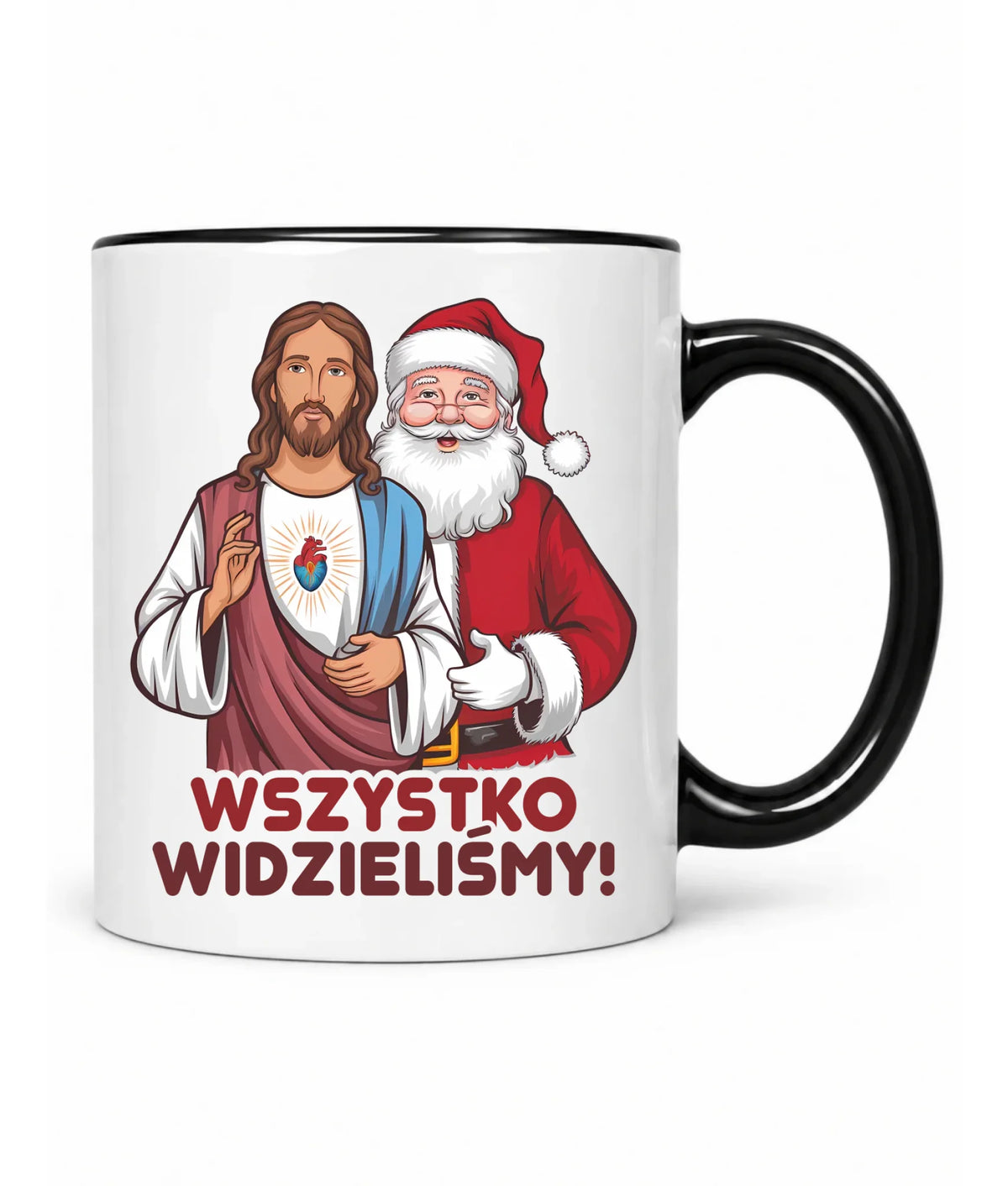 Kubek świąteczny - Jezus i Mikołaj Wszystko widzieliśmy BN89