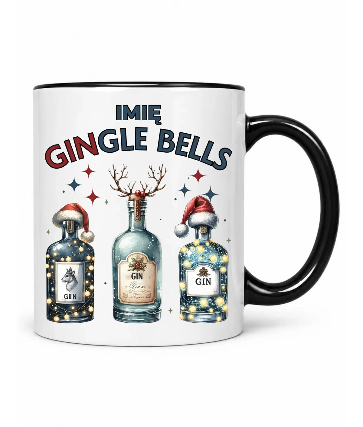 Kubek świąteczny - Gin Gingle bells - personalizowany BN68