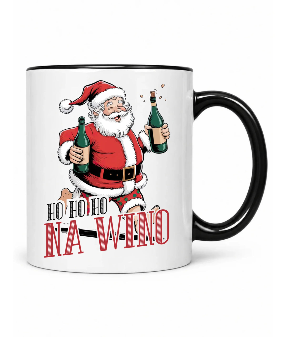 Kubek świąteczny - Mikołaj Ho ho ho na wino BN61