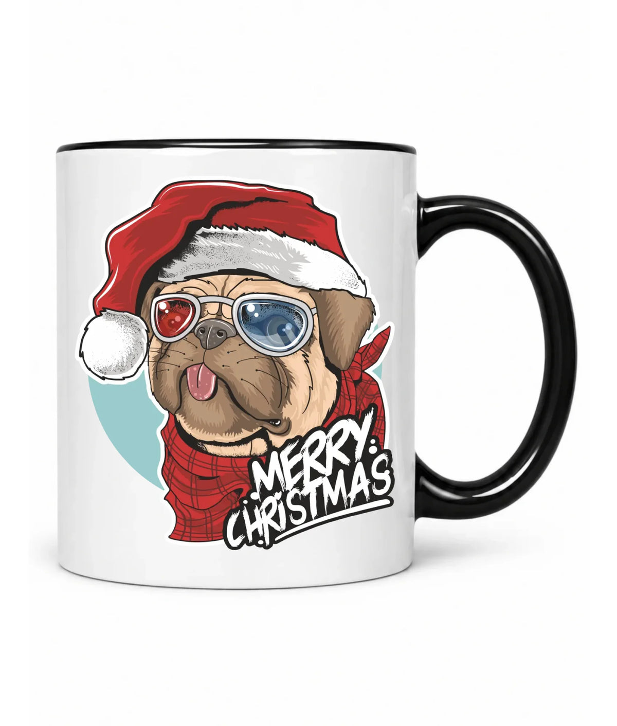 Kubek świąteczny - Mops Merry Christmas BN62