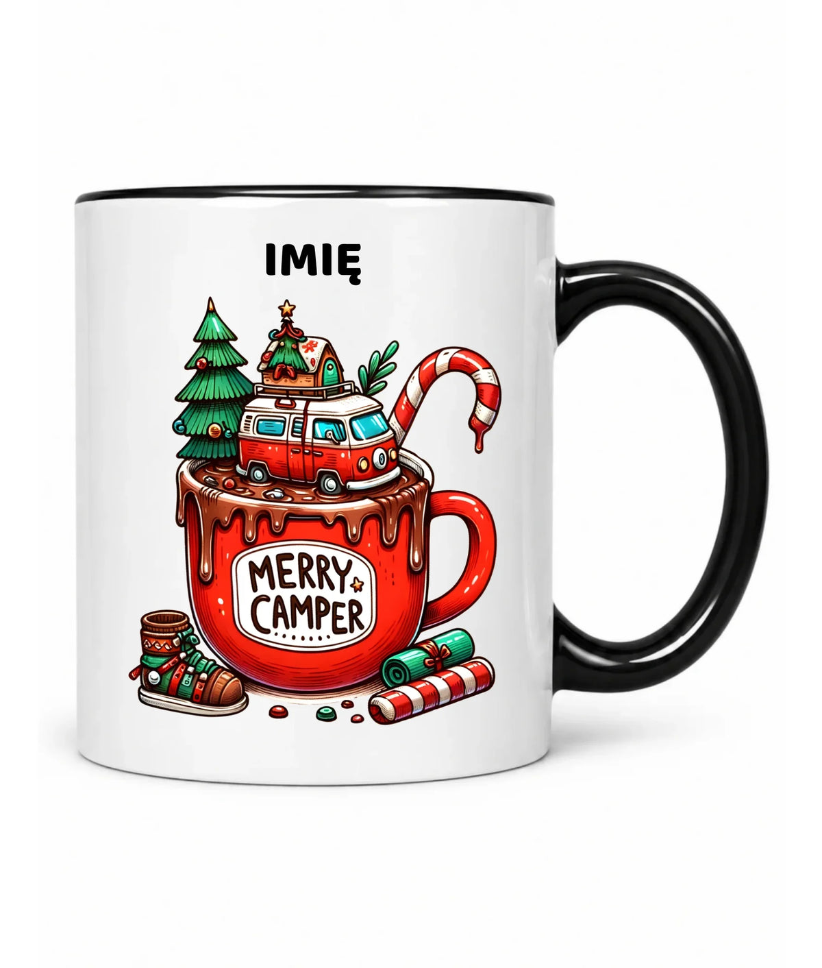 Kubek świąteczny - Kamper Merry Camper - personalizowany BN43