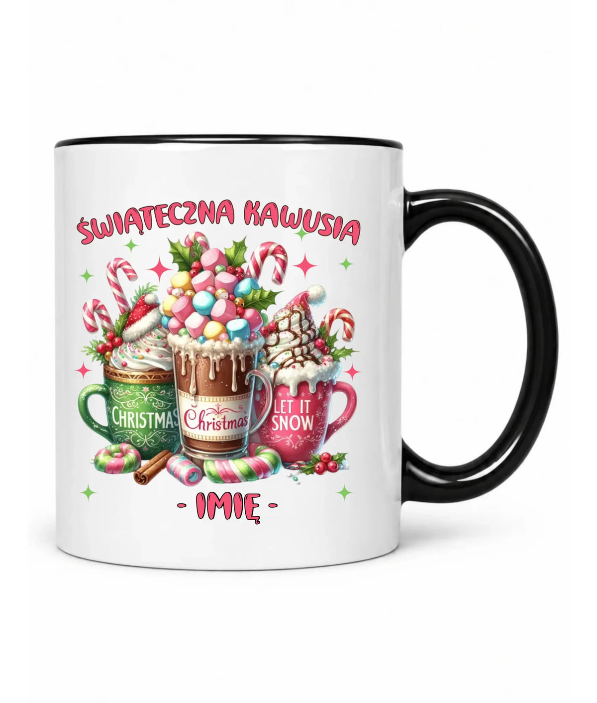 Kubek świąteczny - Świąteczna kawusia - personalizowany BN29