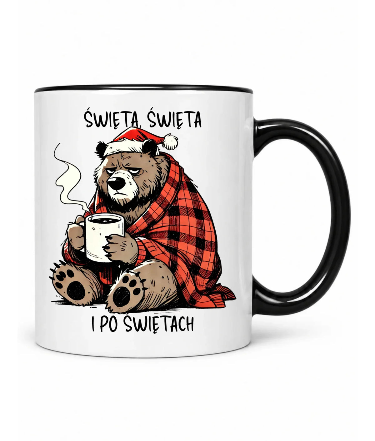 Kubek świąteczny - Miś Święta, święta i po świętach BN16