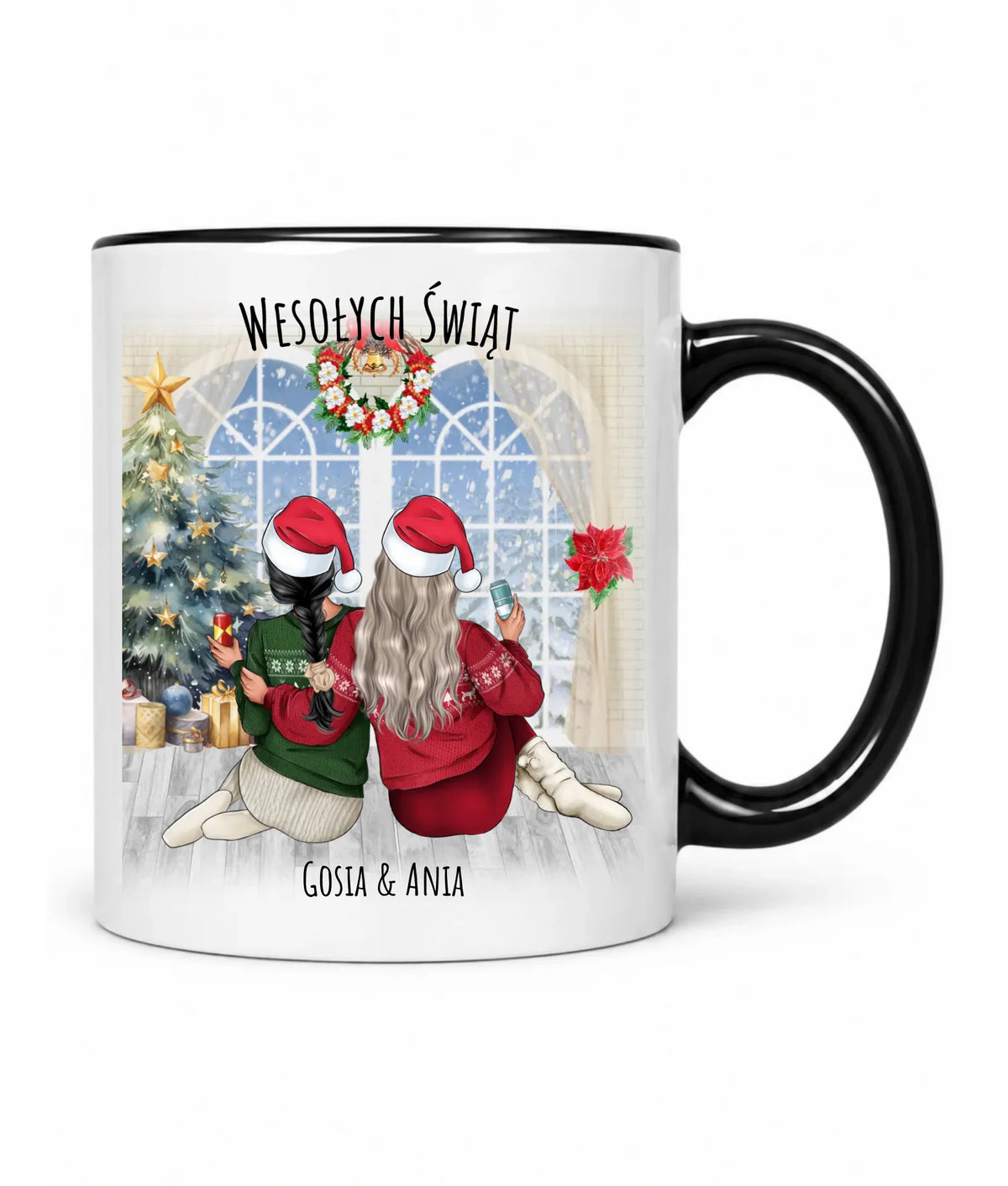 Kubek świąteczny - prezent dla przyjaciółki - 2-4 osób - personalizowany PR05