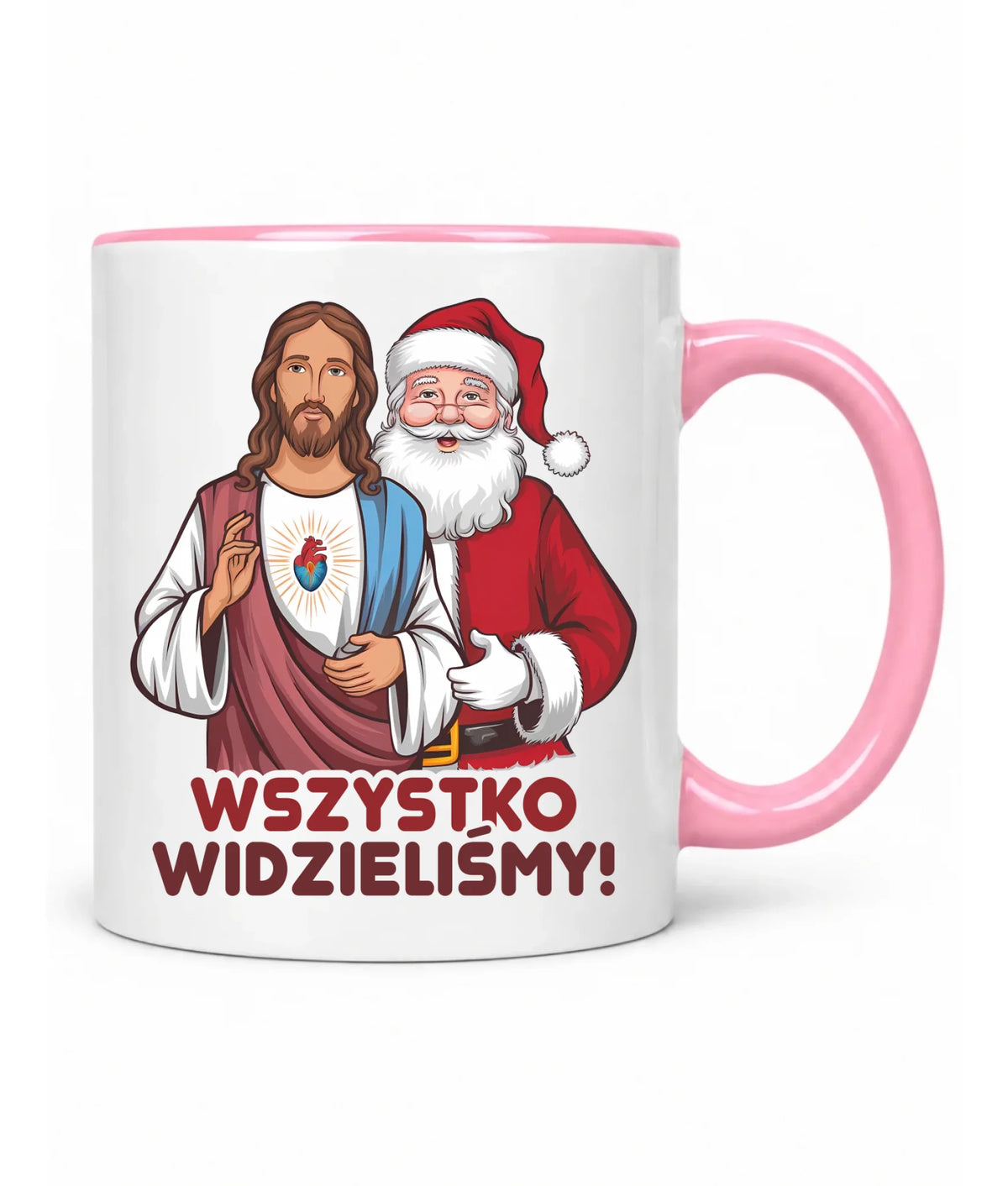 Kubek świąteczny - Jezus i Mikołaj Wszystko widzieliśmy BN89