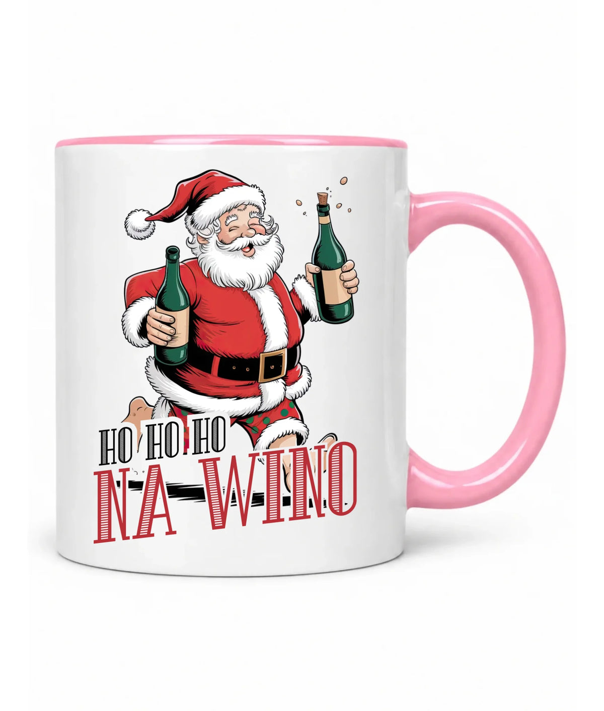 Kubek świąteczny - Mikołaj Ho ho ho na wino BN61