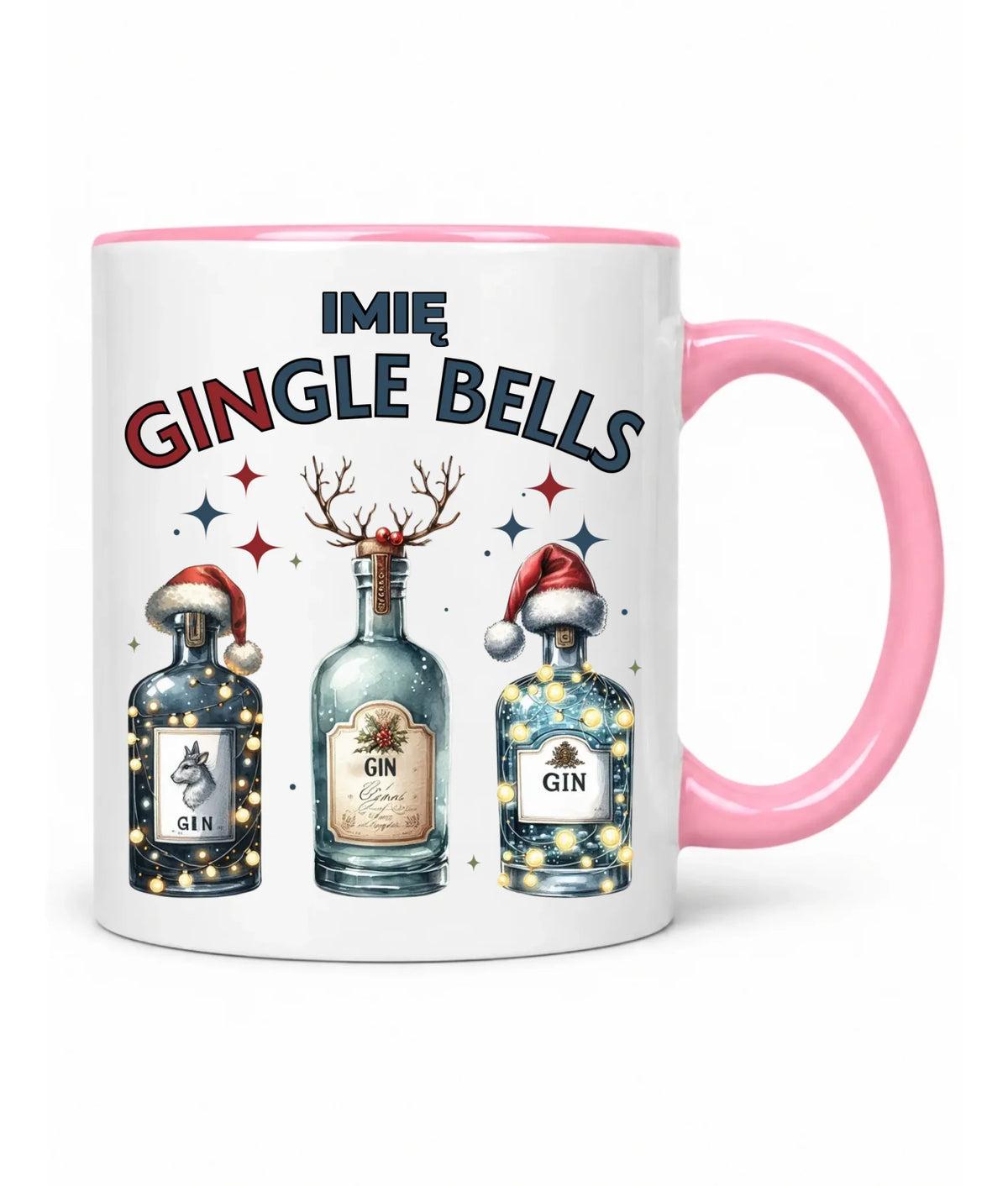 Kubek świąteczny - Gin Gingle bells - personalizowany BN68