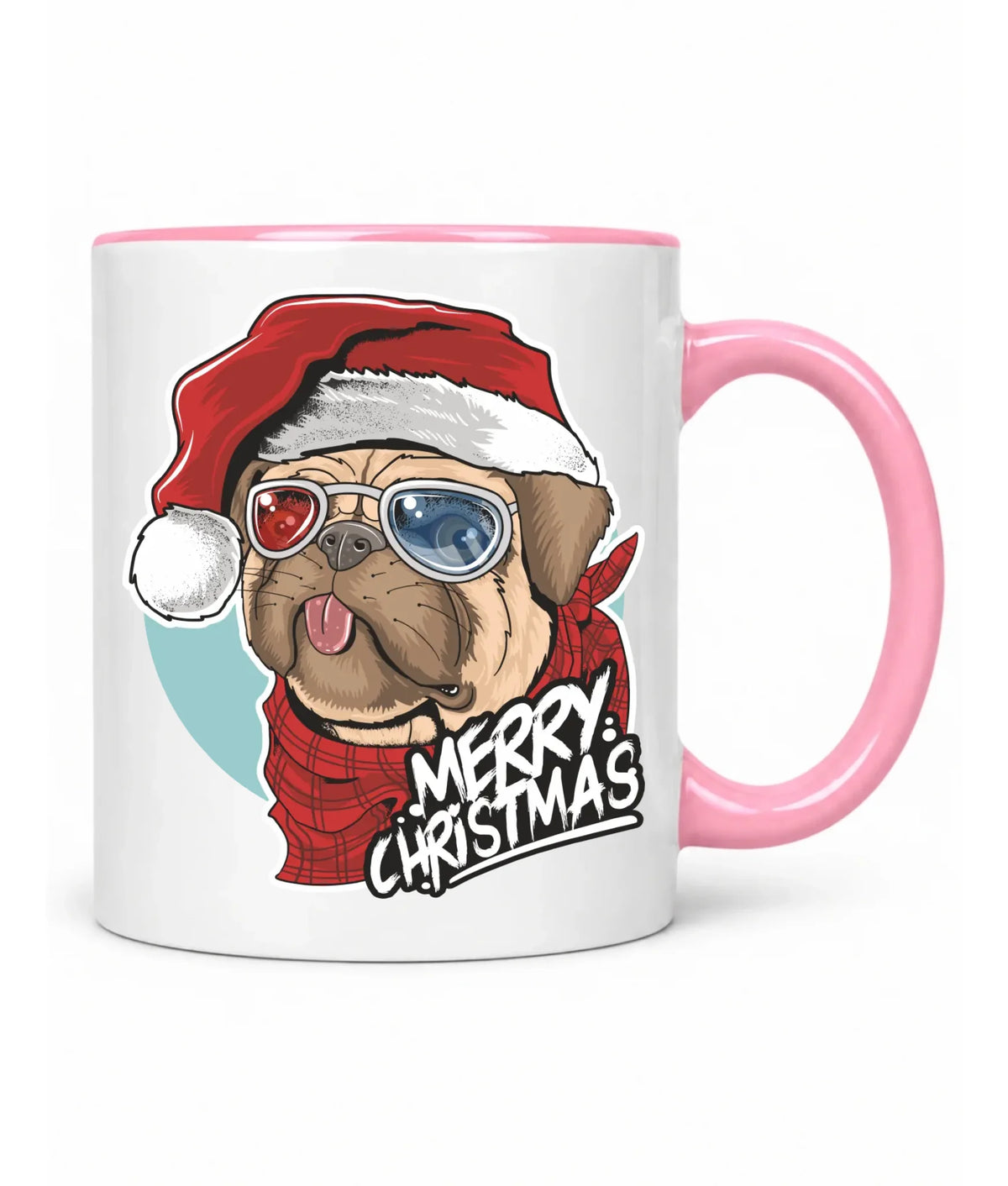 Kubek świąteczny - Mops Merry Christmas BN62