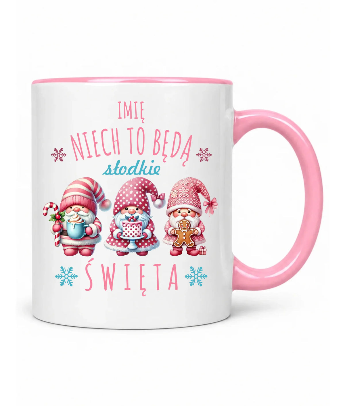 Kubek świąteczny - Skrzaty Słodkie Święta - personalizowany BN57