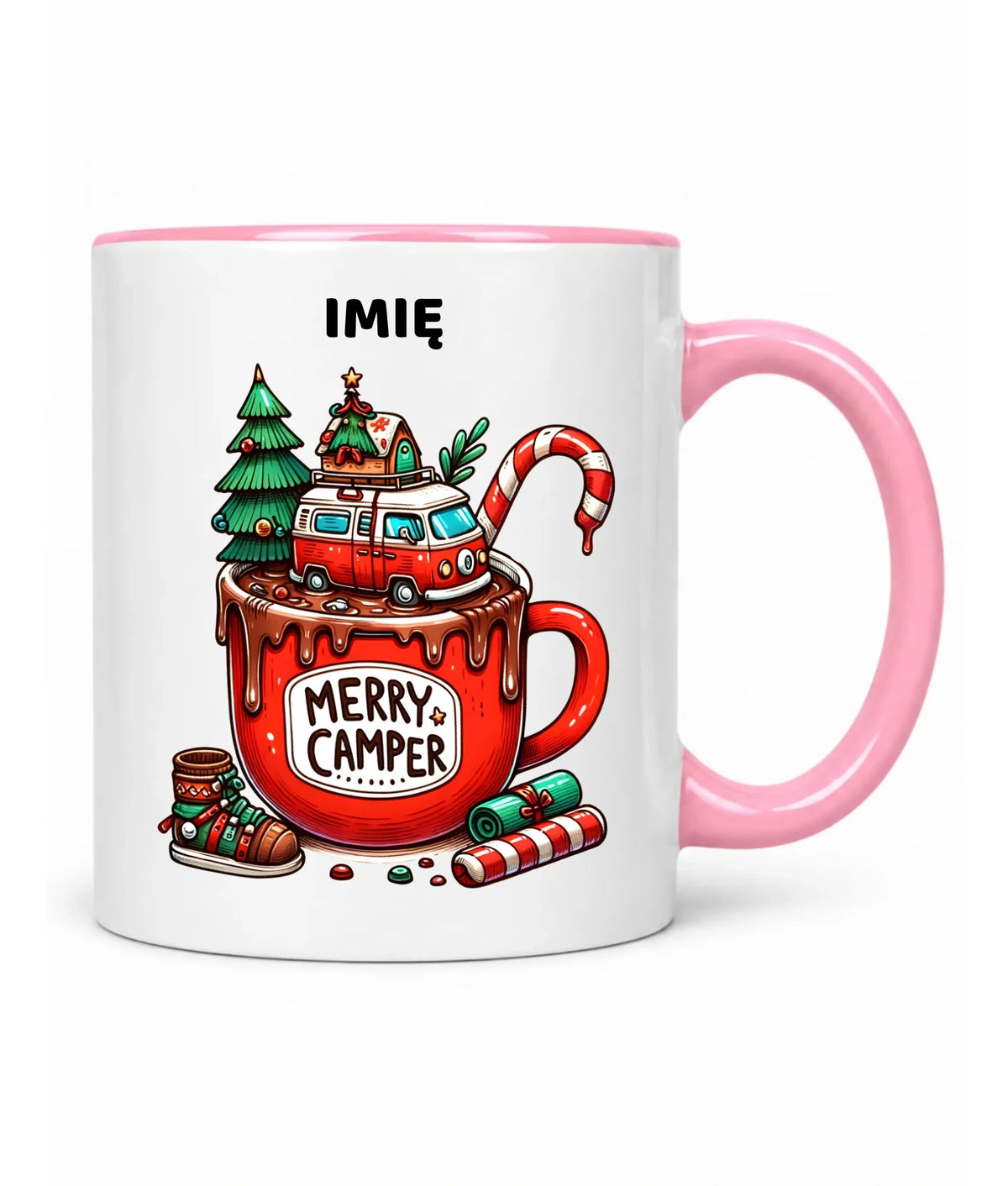Kubek świąteczny - Kamper Merry Camper - personalizowany BN43
