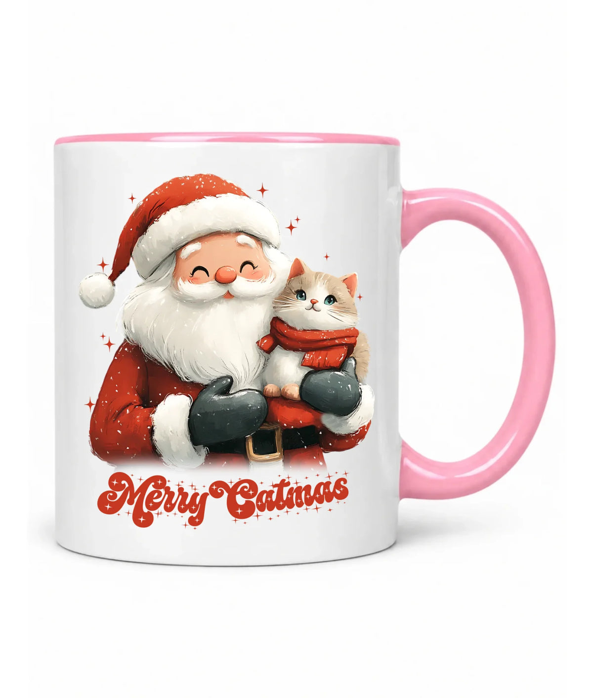 Kubek świąteczny - prezent dla kociary - Merry Catmas BN38