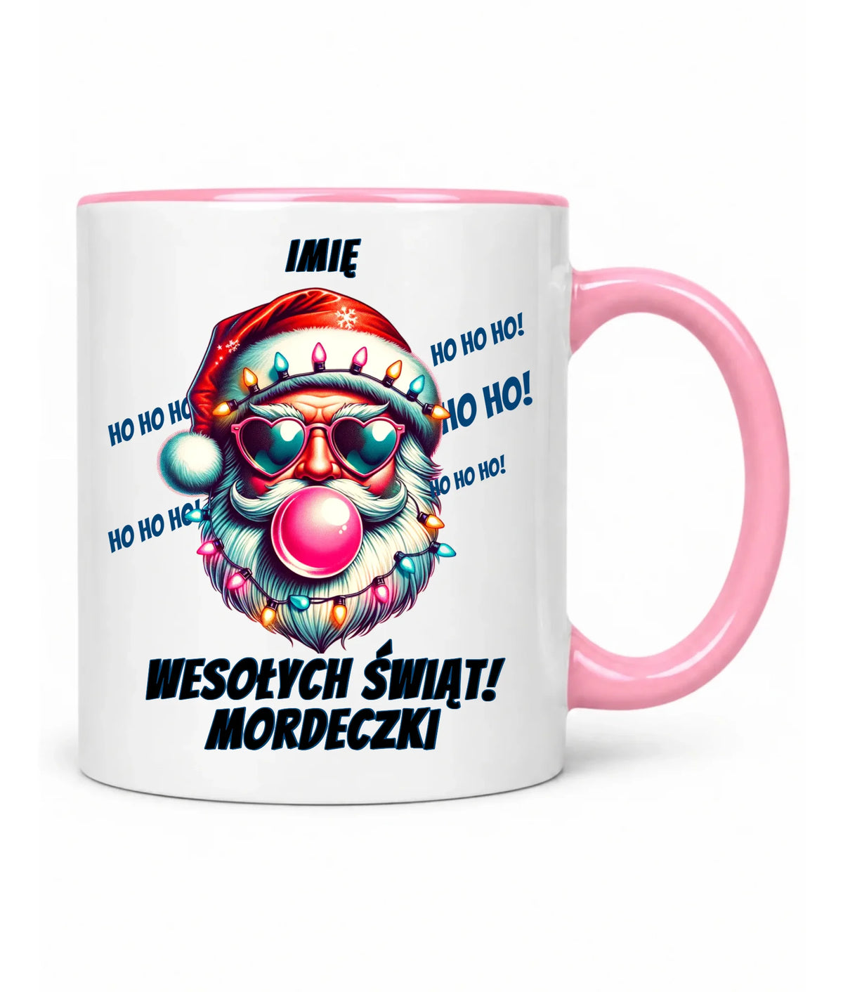 Kubek świąteczny - Mikołaj Wesołych Świąt Mordeczki - personalizowany BN17