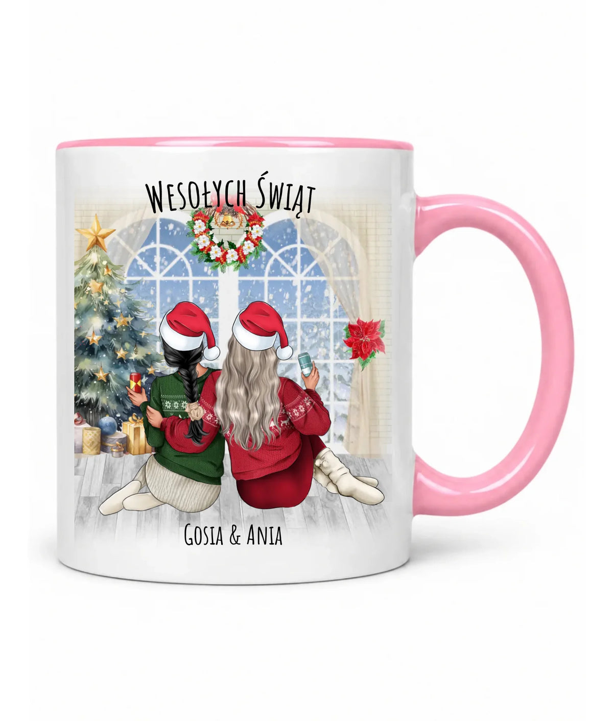 Kubek świąteczny - prezent dla przyjaciółki - 2-4 osób - personalizowany PR05